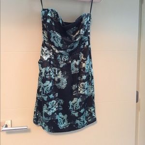 Silk strapless dress